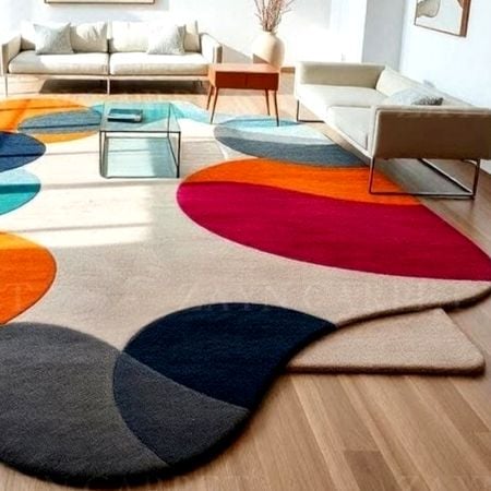 Handcrafted Organic Geometric Contemporary Area Rug